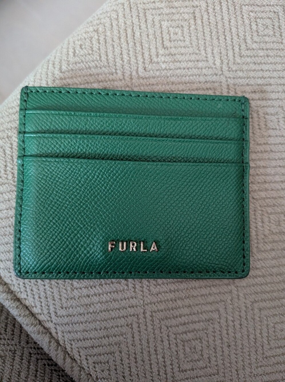 Furla Green Leather Card Holder